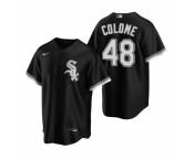 Men's Nike Chicago White Sox #48 Alex Colome Black Alternate Stitched Baseball Jersey