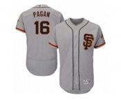 Men's Majestic San Francisco Giants #16 Angel Pagan Gray Flexbase Authentic Collection MLB Jersey