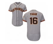 Men's Majestic San Francisco Giants #16 Angel Pagan Grey Flexbase Authentic Collection MLB Jersey