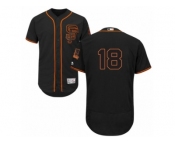 Men's Majestic San Francisco Giants #18 Matt Cain Black Flexbase Authentic Collection MLB Jersey