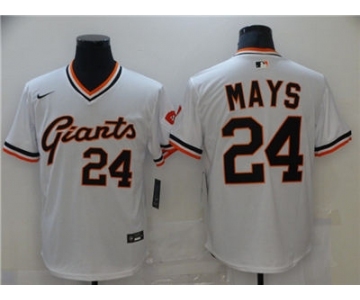 Men's Nike San Francisco Giants #24 Willie Mays White Cool Base Stitched Baseball Jersey