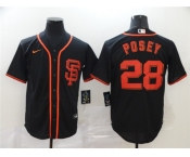 Men's Nike San Francisco Giants #28 Buster Posey Authentic Black Alternate Cool Base Baseball Jersey