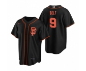 Men's Nike San Francisco Giants #9 Brandon Belt Black Alternate Stitched Baseball Jersey