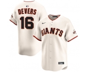Men's San Francisco Giants #16 Rafael Devers Cream 2024 Home Limited Stitched Baseball Jersey