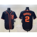 Men's San Francisco Giants #2 Willy Adames Black Cool Base Stitched Baseball Jersey