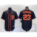 Men's San Francisco Giants #23 Joc Pederson Black Alternate Nike Jersey