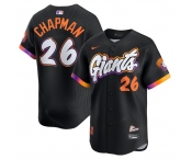 Men's San Francisco Giants #26 Matt Chapman Anthracite 2025 City Connect Limited Stitched Baseball Jersey