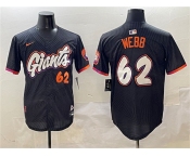 Men's San Francisco Giants #62 Logan Webb Anthracite 2025 City Connect Limited Stitched Baseball Jersey
