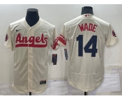 Men's Los Angeles Angels #14 Tyler Wade Cream 2022 City Connect Flex Base Stitched Jersey