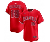 Men's Los Angeles Angels #18 Nolan Schanuel Red Alternate Limited Stitched Baseball Jersey