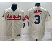 Men's Los Angeles Angels #3 Taylor Ward Cream 2022 City Connect Flex Base Stitched Jersey