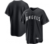 Men's Los Angeles Angels Blank Black Lights Out Limited Stitched Baseball Jersey