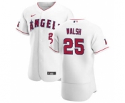 Men's Nike Los Angeles Angels #25 Jared Walsh White Home 2020 Authentic Player Baseball Jersey