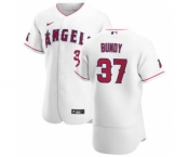 Men's Nike Los Angeles Angels #37 Dylan Bundy White Home 2020 Authentic Player Baseball Jersey