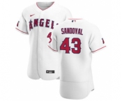 Men's Nike Los Angeles Angels #43 Patrick Sandoval White Home 2020 Authentic Player Baseball Jersey