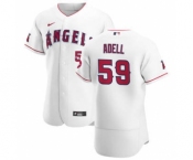 Men's Nike Los Angeles Angels #59 Jo Adell White Home 2020 Authentic Player Baseball Jersey