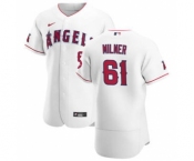 Men's Nike Los Angeles Angels #61 Hoby Milner White Home 2020 Authentic Player Baseball Jersey