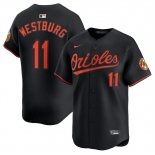 Men's Baltimore Orioles #11 Jordan Westburg Black 2025 Alternate Limited Cool Base Stitched Baseball Jersey