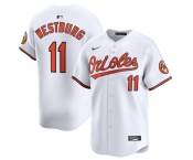 Men's Baltimore Orioles #11 Jordan Westburg White 2025 Home Limited Cool Base Stitched Baseball Jersey