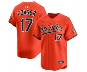 Men's Baltimore Orioles #17 Colton Cowser Orange 2025 2nd Alternate Limited Stitched Baseball Jersey