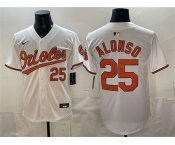 Men's Baltimore Orioles #25 Pete Alonso White 2025 Home Limited Stitched Baseball Jersey Men's Baltimore Orioles #25 Pete Alonso White 2025 Home Limited Stitched Baseball Jersey