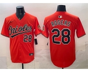 Men's Baltimore Orioles #28 Trevor Rogers Orange 2025 Limited Stitched Baseball Jersey Men's Baltimore Orioles #28 Trevor Rogers Orange 2025 Limited Stitched Baseball Jersey