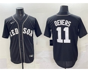 Men's Boston Red Sox #11 Rafael Devers Black Lights Out Limited Stitched Baseball Jersey Men's Boston Red Sox #11 Rafael Devers Black Lights Out Limited Stitched Baseball Jersey