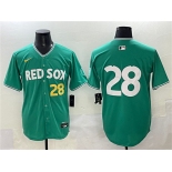 Men's Boston Red Sox #28 Kristian Campbell Green 2025 City Connect Limited Stitched Baseball Jersey