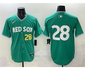 Men's Boston Red Sox #28 Kristian Campbell Green 2025 City Connect Limited Stitched Baseball Jersey