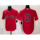 Men's Boston Red Sox #3 Ceddanne Rafaela Red Cool Base Stitched Baseball Jersey Men's Boston Red Sox #3 Ceddanne Rafaela Red Cool Base Stitched Baseball Jersey