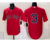 Men's Boston Red Sox #3 Ceddanne Rafaela Red Cool Base Stitched Baseball Jersey Men's Boston Red Sox #3 Ceddanne Rafaela Red Cool Base Stitched Baseball Jersey