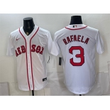 Men's Boston Red Sox #3 Ceddanne Rafaela White Cool Base Stitched Baseball Jersey