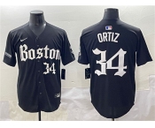 Men's Boston Red Sox #34 David Ortiz Black Gothic Vapor Limited Stitched Baseball Jersey