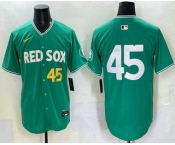 Men's Boston Red Sox #45 Pedro Martinez Green 2025 City Connect Limited Jersey