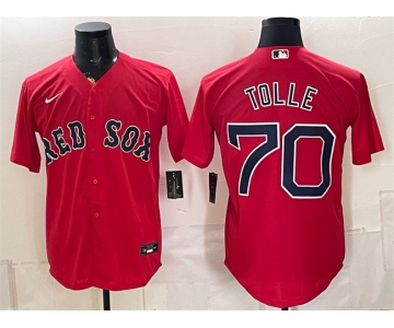 Men's Boston Red Sox #70 Payton Tolle Red Cool Base Stitched Baseball Jersey