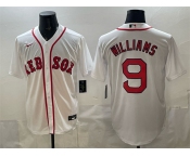 Men's Boston Red Sox #9 Ted Williams White Cool Base Stitched Baseball Jersey