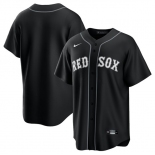 Men's Boston Red Sox Blank Black Lights Out Limited Stitched Baseball Jersey
