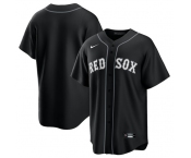 Men's Boston Red Sox Blank Black Lights Out Limited Stitched Baseball Jersey