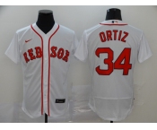 Nike Men's Boston Red Sox #34 David Ortiz White Home Flex Base Authentic Collection Baseball Jersey