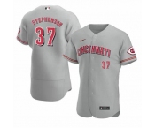 Men's Cincinnati Reds #37 Tyler Stephenson Grey Stitched MLB Flex Base Nike Jersey