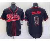 Men's Cincinnati Reds #9 Matt McLain Black 2023 City Connect Cool Base Stitched Jersey