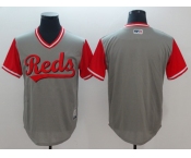 Men's Cincinnati Reds Blank Authentic Grey 2017 Players Weekend Baseball Jersey
