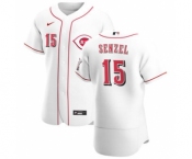 Men's Nike Cincinnati Reds #15 Nick Senzel White Home 2020 Authentic Player Baseball Jersey
