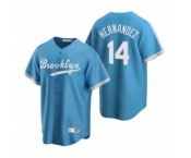 Los Angeles Dodgers #14 Enrique Hernandez Nike Light Blue Cooperstown Collection Alternate Jersey