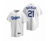 Los Angeles Dodgers #21 Walker Buehler Nike White Replica Home Jersey