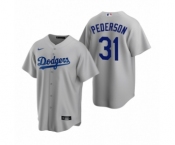 Los Angeles Dodgers #31 Joc Pederson Nike Gray Replica Alternate Jersey