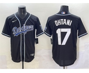 Men's Los Angeles Dodgers #17 Shohei Ohtani Black Fashion Stitched Baseball Jersey