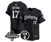 Men's Los Angeles Dodgers #17 Shohei Ohtani Black Mexico 2025 LA Gothic Style With Vin And 2024 World Series Champions Patch Vapor Premier Limited Stitched