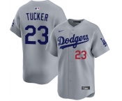 Men's Los Angeles Dodgers #23 Kyle Tucker Grey 2026 Limited Stitched Baseball Jersey