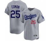 Men's Los Angeles Dodgers #25 Tommy Edman Gray Limited Stitched Baseball Jersey